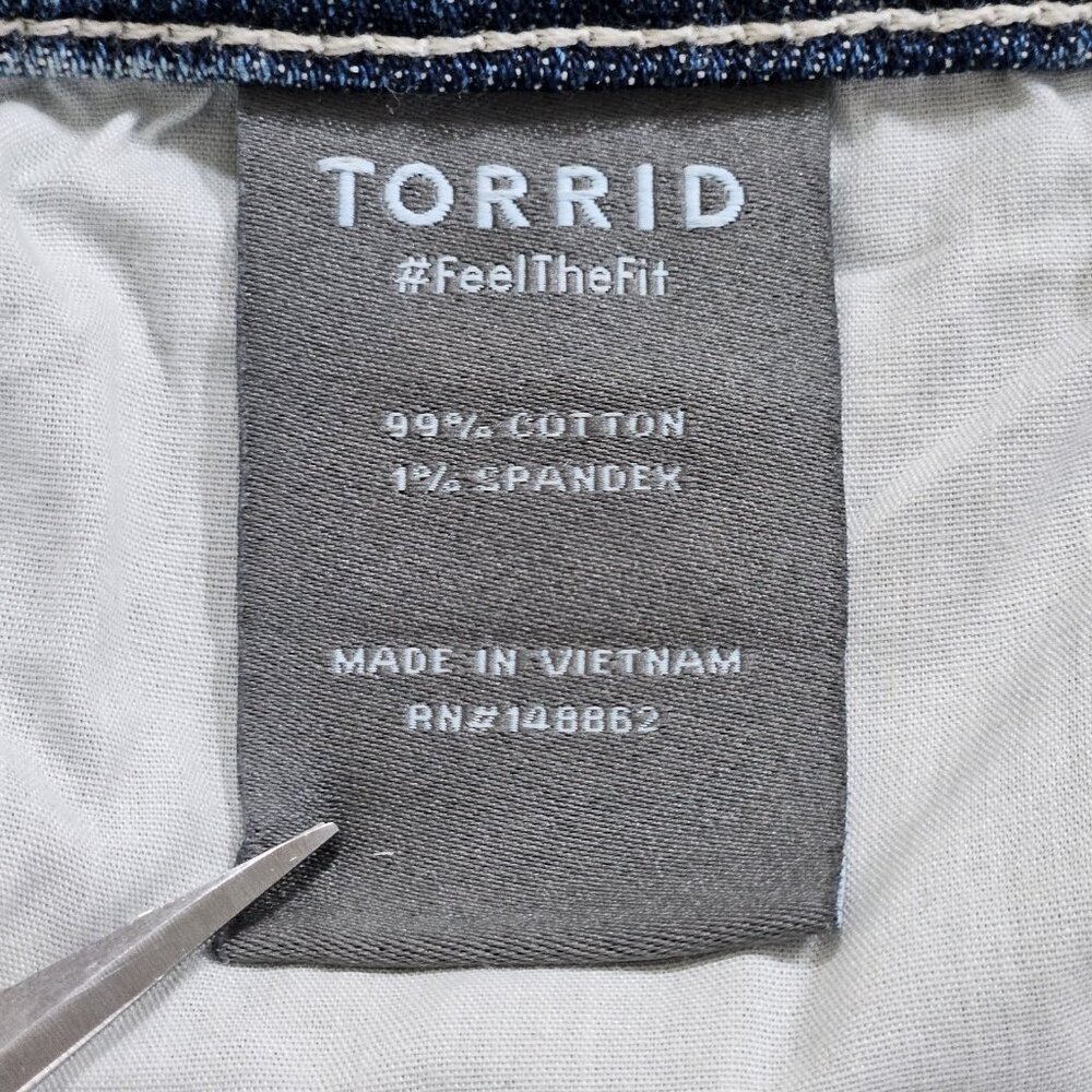 Torrid Jeans Womens 24R Blue Denim High Rise Carpenter Stretch Wide Leg Pockets - Picture 12 of 16